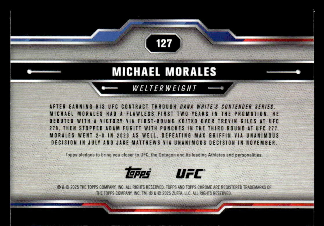 2025 Topps Chrome UFC #127 Michael Morales