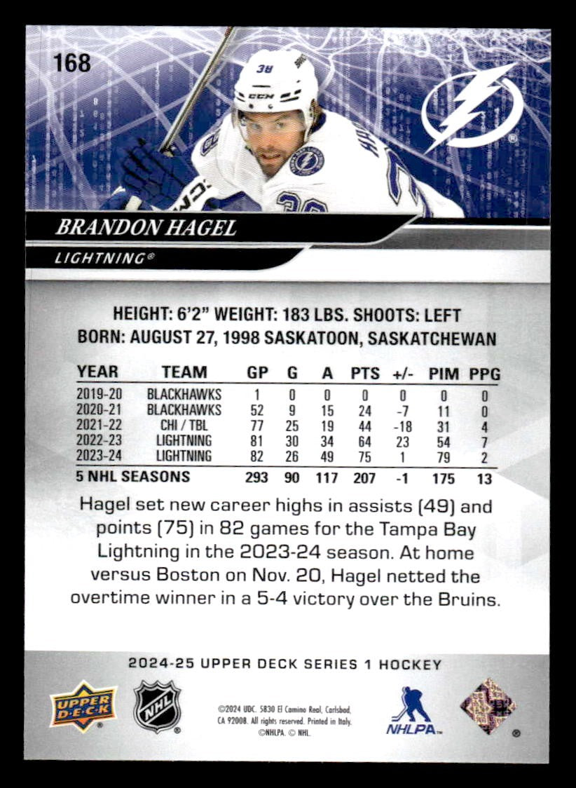 2024-25 Upper Deck #168 Brandon Hagel
