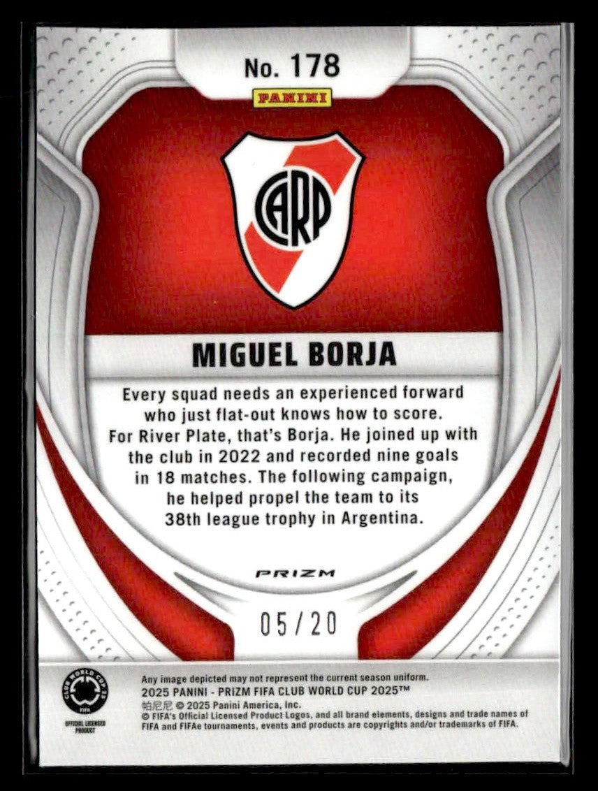 2025 Panini Prizm FIFA Club World Cup #178 Miguel Borja Logo #/20