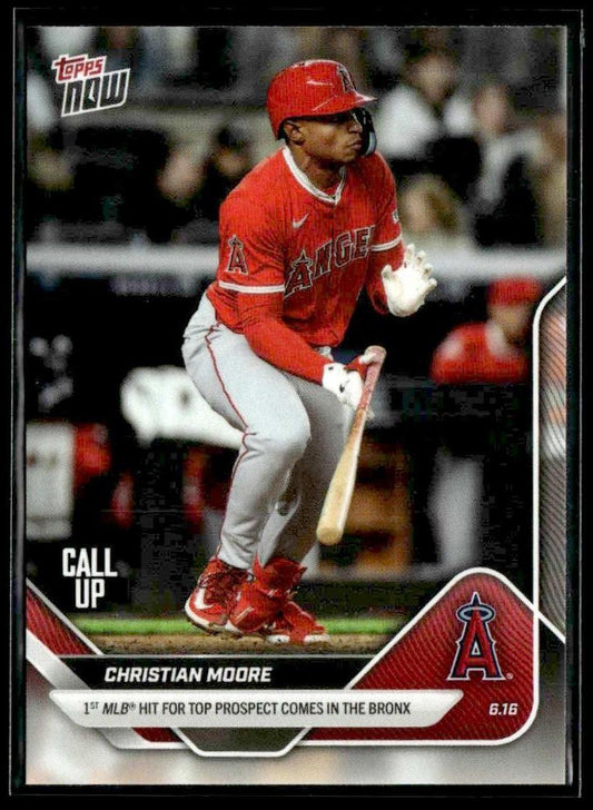 2025 Topps Now #304 Christian Moore 1st MLB Hit
