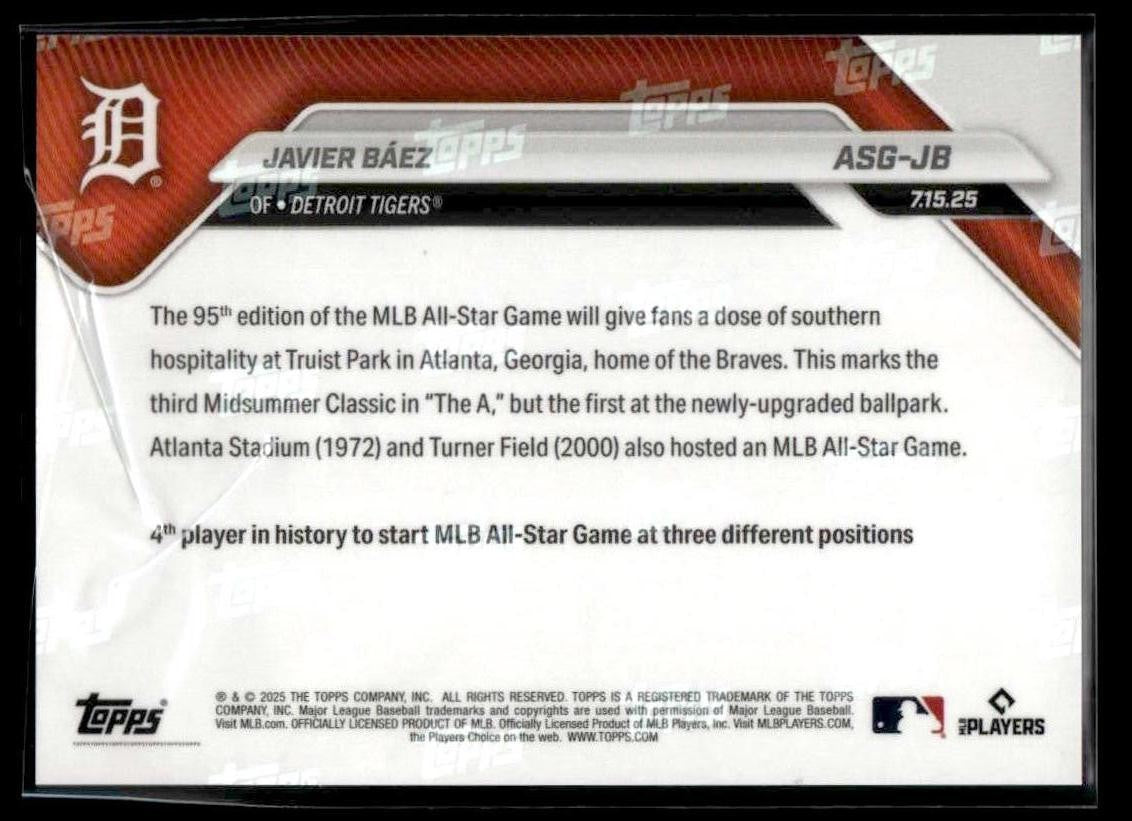 2025 Topps Now MLB All-Star Game #ASG-JB Javier Baez