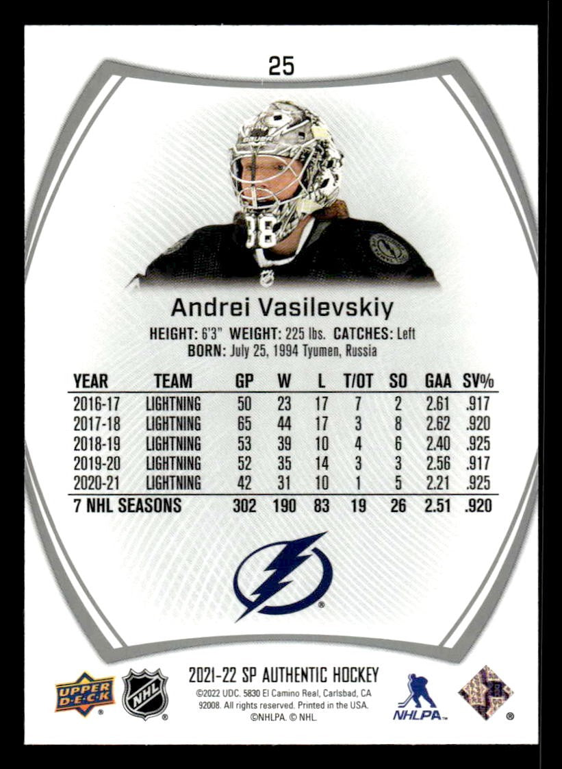 2021-22 SP #25 Andrei Vasilevskiy