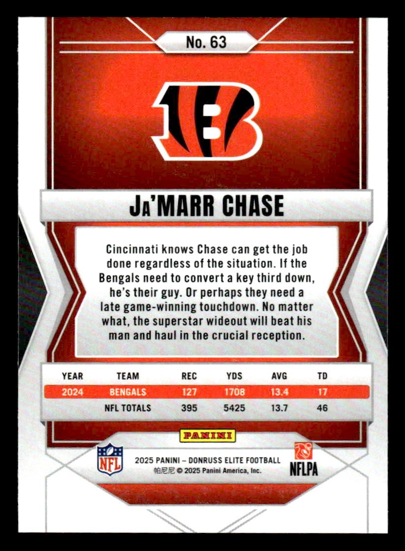 2025 Donruss Elite #63 Ja'Marr Chase