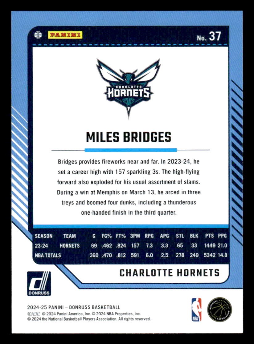 2024-25 Donruss #37 Miles Bridges