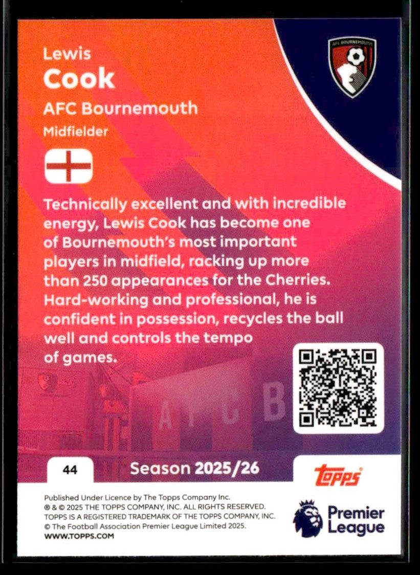 2025-26 Topps Premier League #44 Lewis Cook