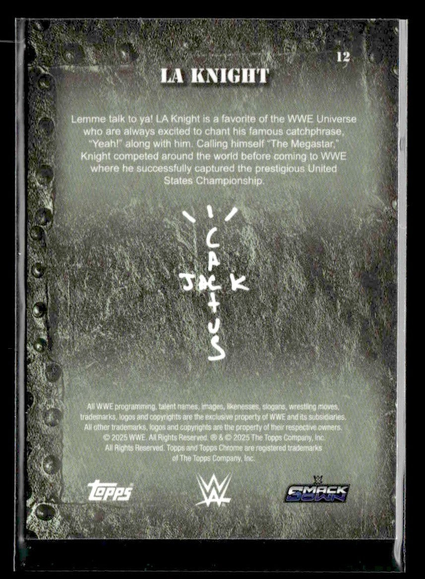 2025 Topps Chrome WWE x Cactus Jack #12 LA Knight