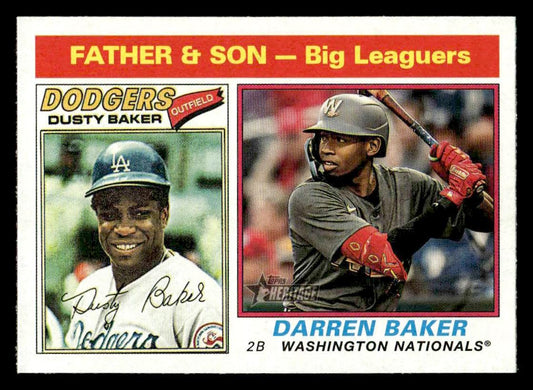 2025 Topps Heritage #70 Dusty Baker / Darren Baker