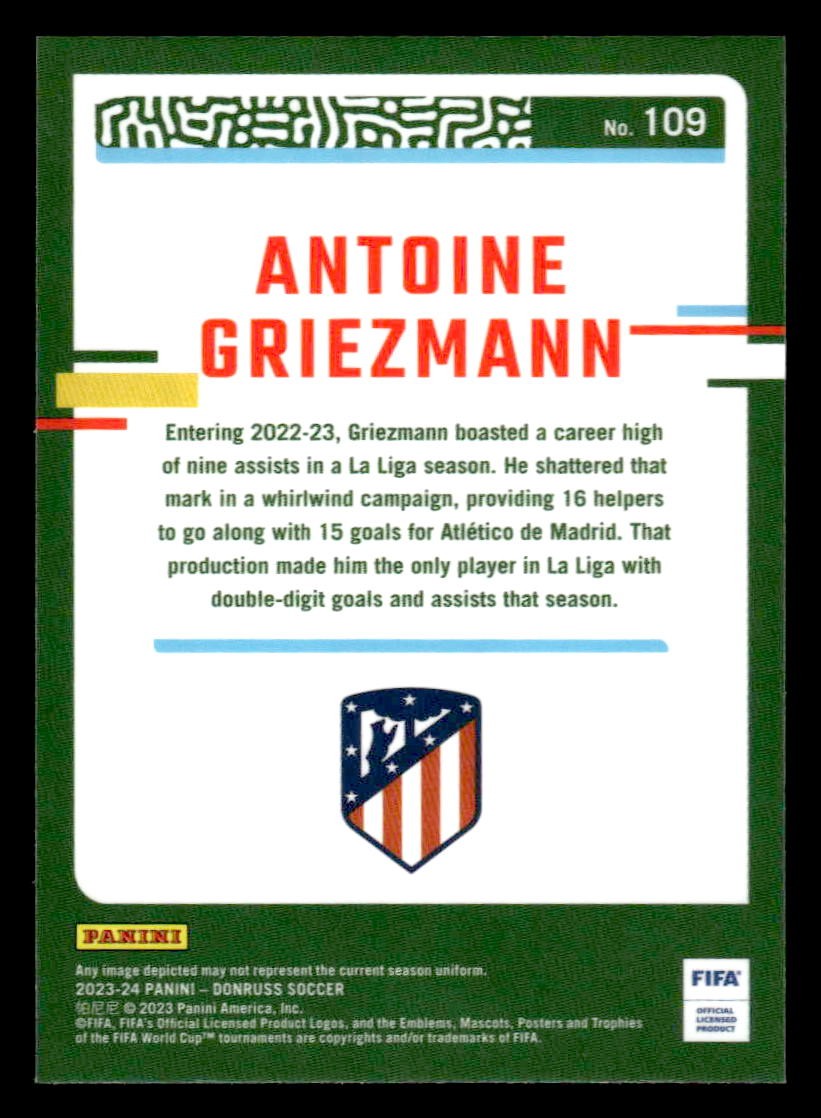 2023-24 Donruss #109 Antoine Griezmann Optic