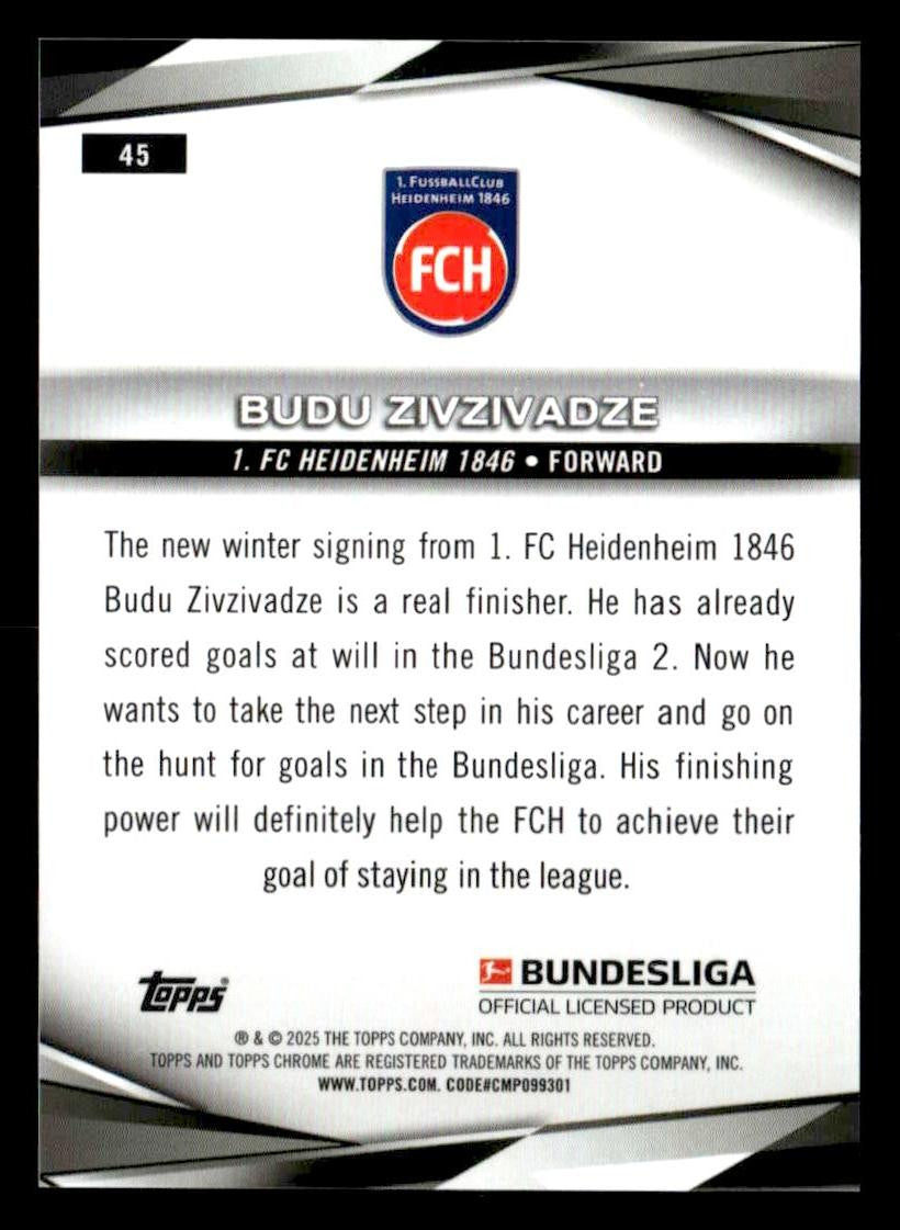 2025 Topps Chrome Bundesliga #45 Budu Zivzivadze
