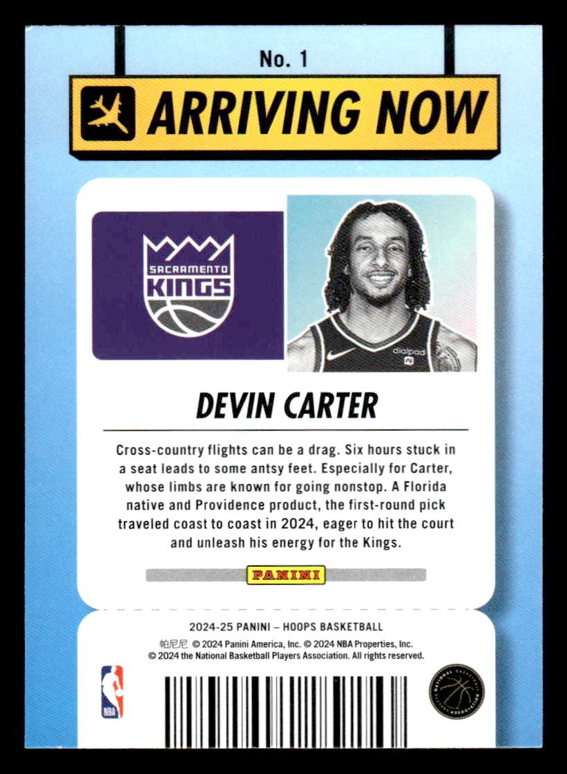 2024-25 Hoops #1 Devin Carter Arriving Now