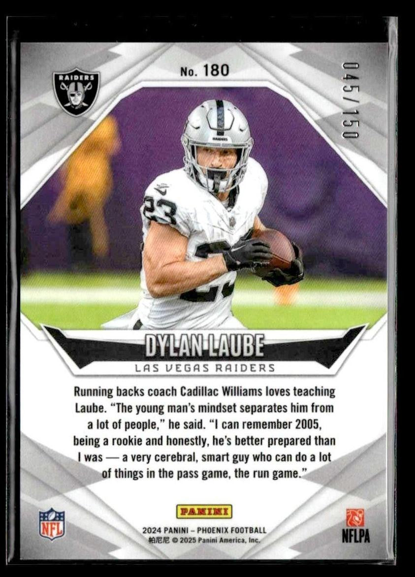 2024 Panini Phoenix #180 Dylan Laube NFL Shield #/150