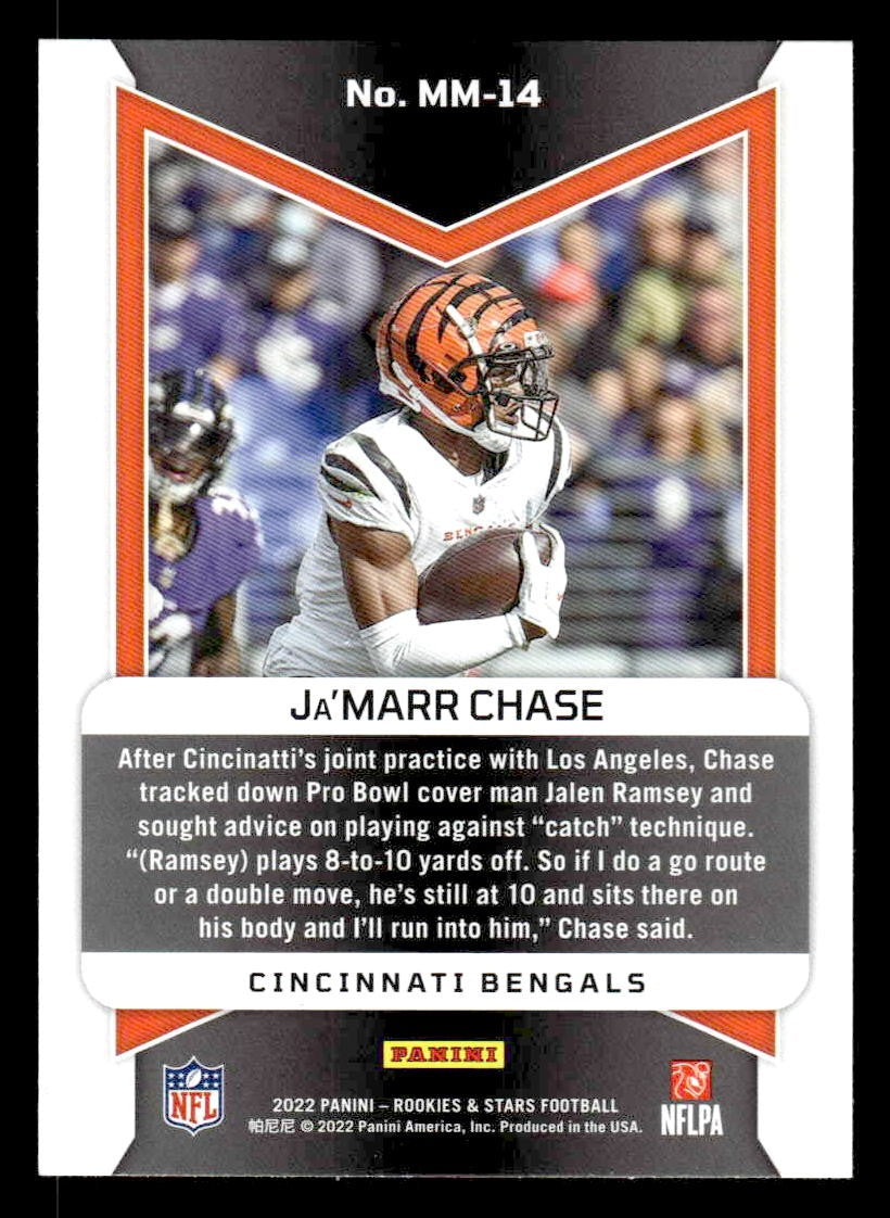2022 Panini Rookies & Stars #MM-14 Ja'Marr Chase Man In Motion
