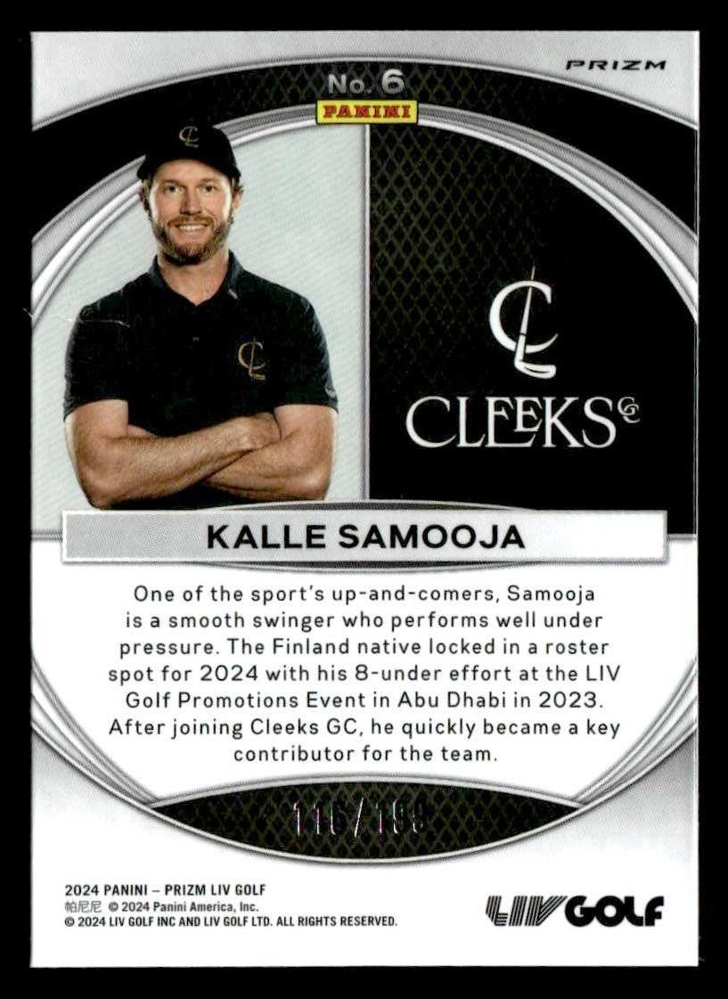 2024 Panini Prizm LIV Global Reach - Teal #6 Kalle Samooja /199