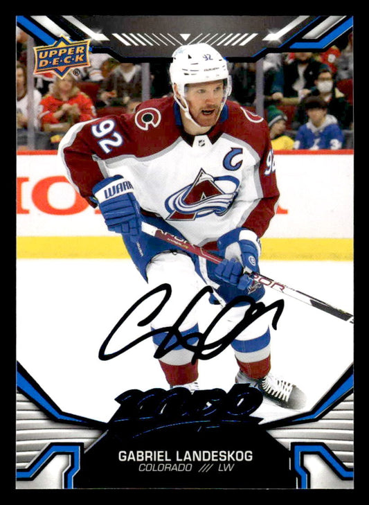 2022-23 Upper Deck MVP #59 Gabriel Landeskog Blue Script
