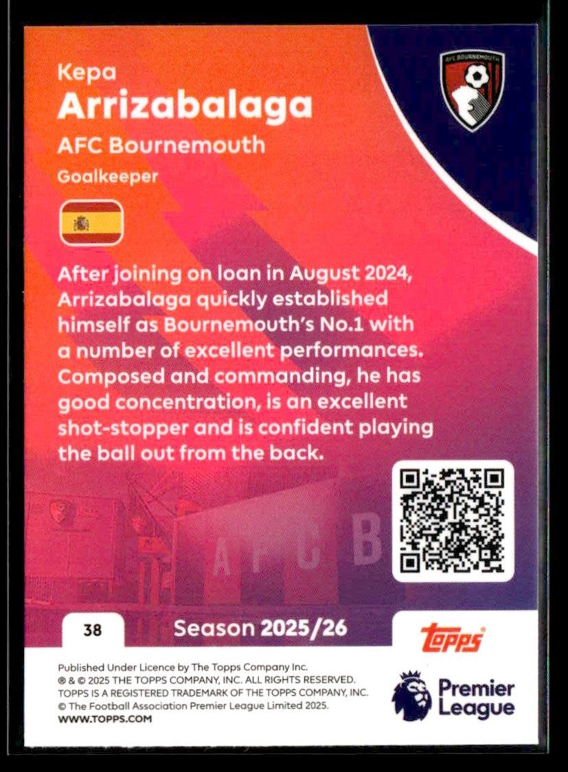 2025-26 Topps Premier League #38 Kepa Arrizabalaga