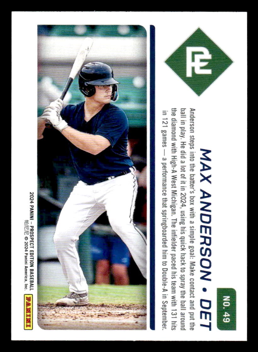 2024 Panini Prospect Edition #49 Max Anderson