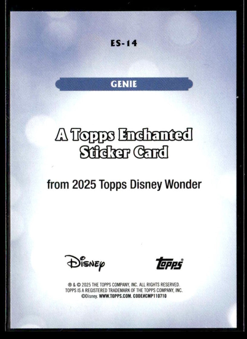 2025 Topps Disney Wonder #ES-14 Genie Enchanted Stickers