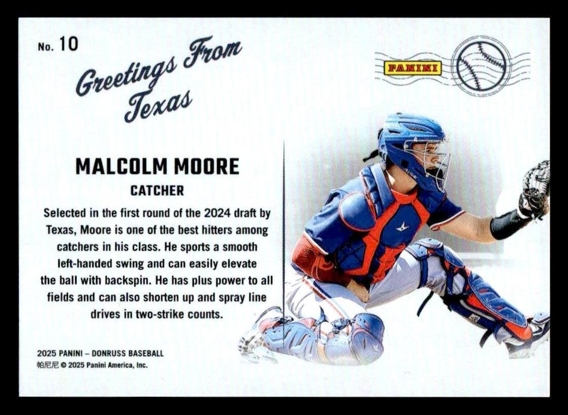 2025 Donruss #10 Malcolm Moore Greetings From Texas