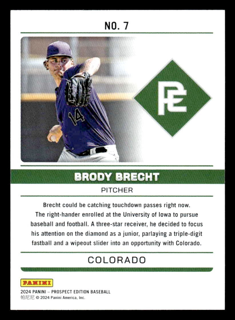 2024 Panini Prospect Edition #7 Brody Brecht Domination