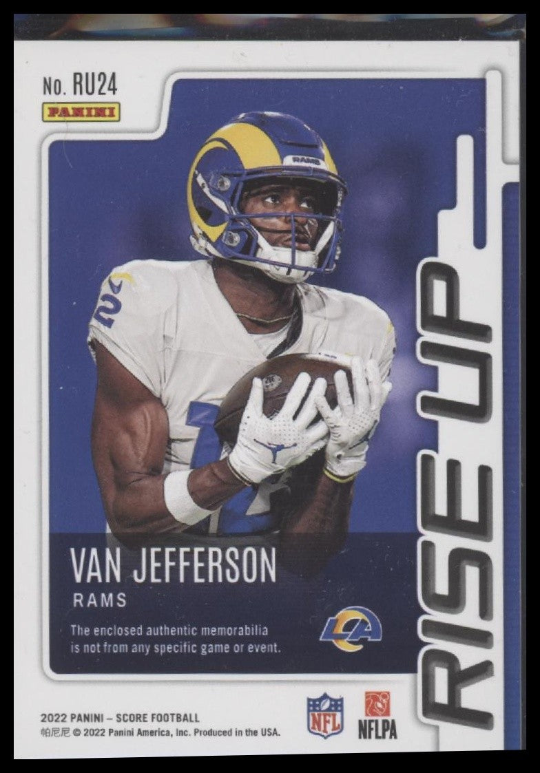 2022 Score #RU24 Van Jefferson Rise Up