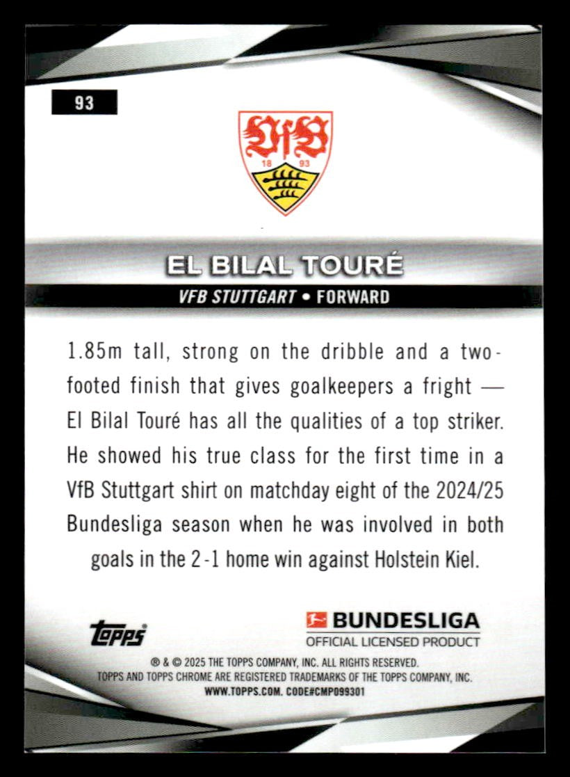 2025 Topps Chrome Bundesliga #93 El Bilal Toure