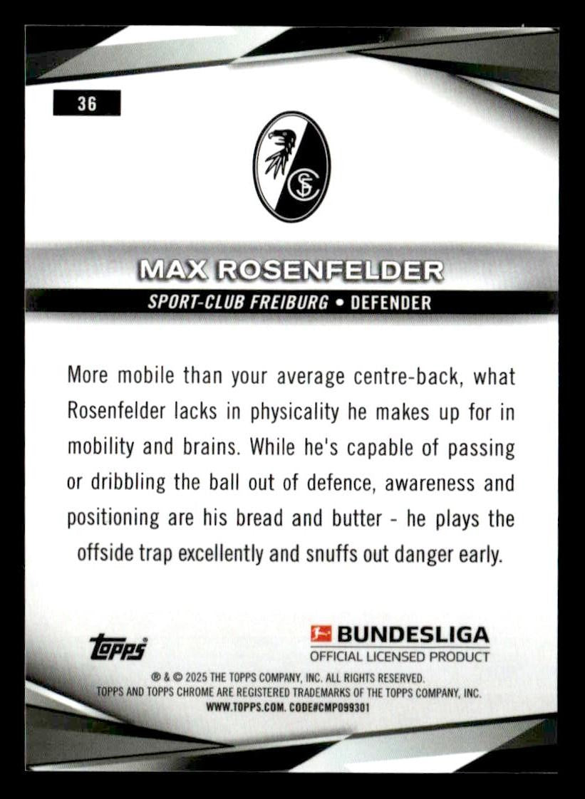 2024-25 Topps Chrome Bundesliga #36 Max Rosenfelder