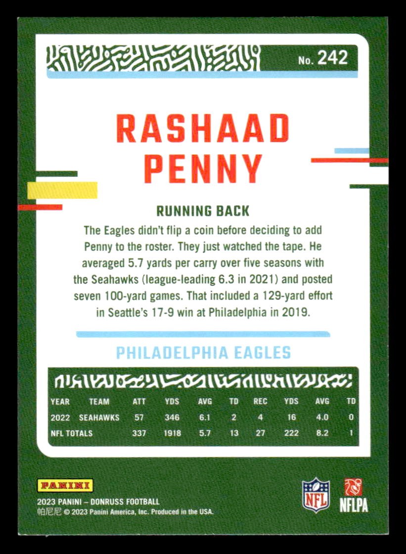 2023 Donruss #242 Rashaad Penny
