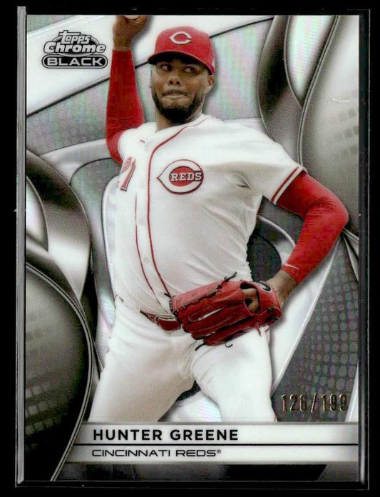 2025 Topps Chrome Black #10 Hunter Greene Refractors #/199