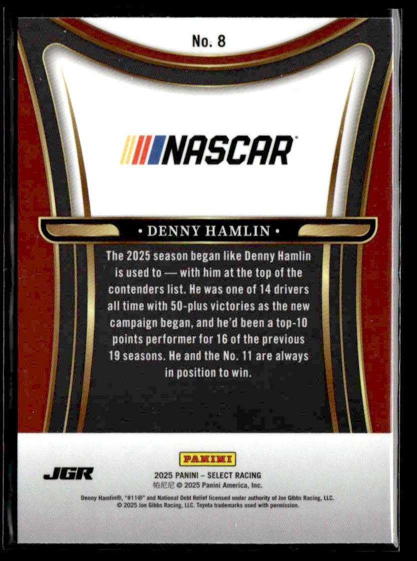 2025 Panini Select #8 Denny Hamlin Sensations