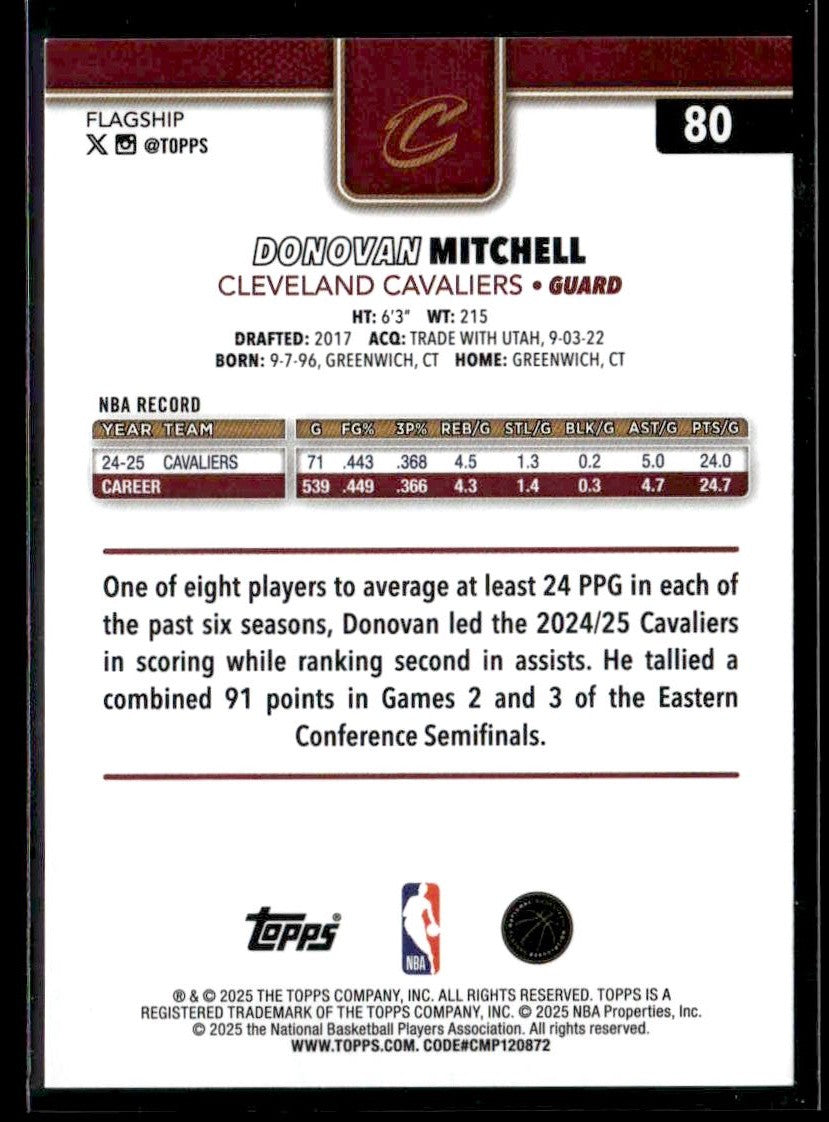 2025-26 Topps #80 Donovan Mitchell