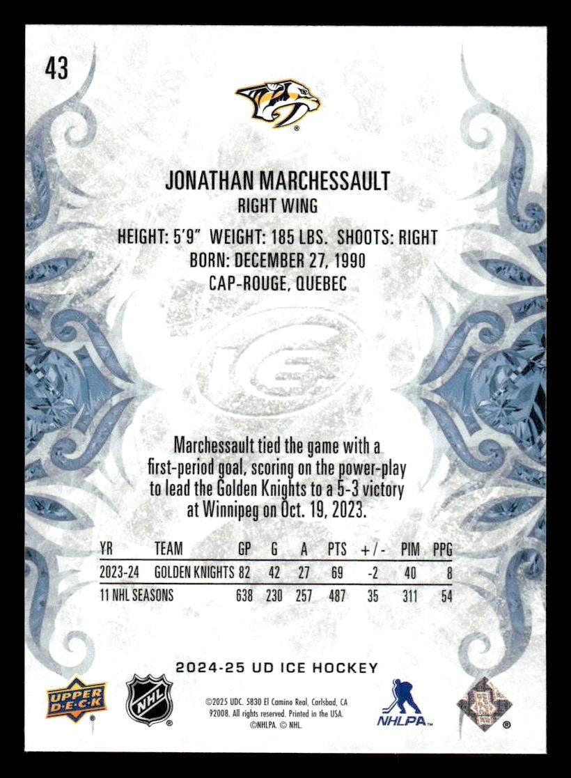 2024-25 Upper Deck Ice #43 Jonathan Marchessault
