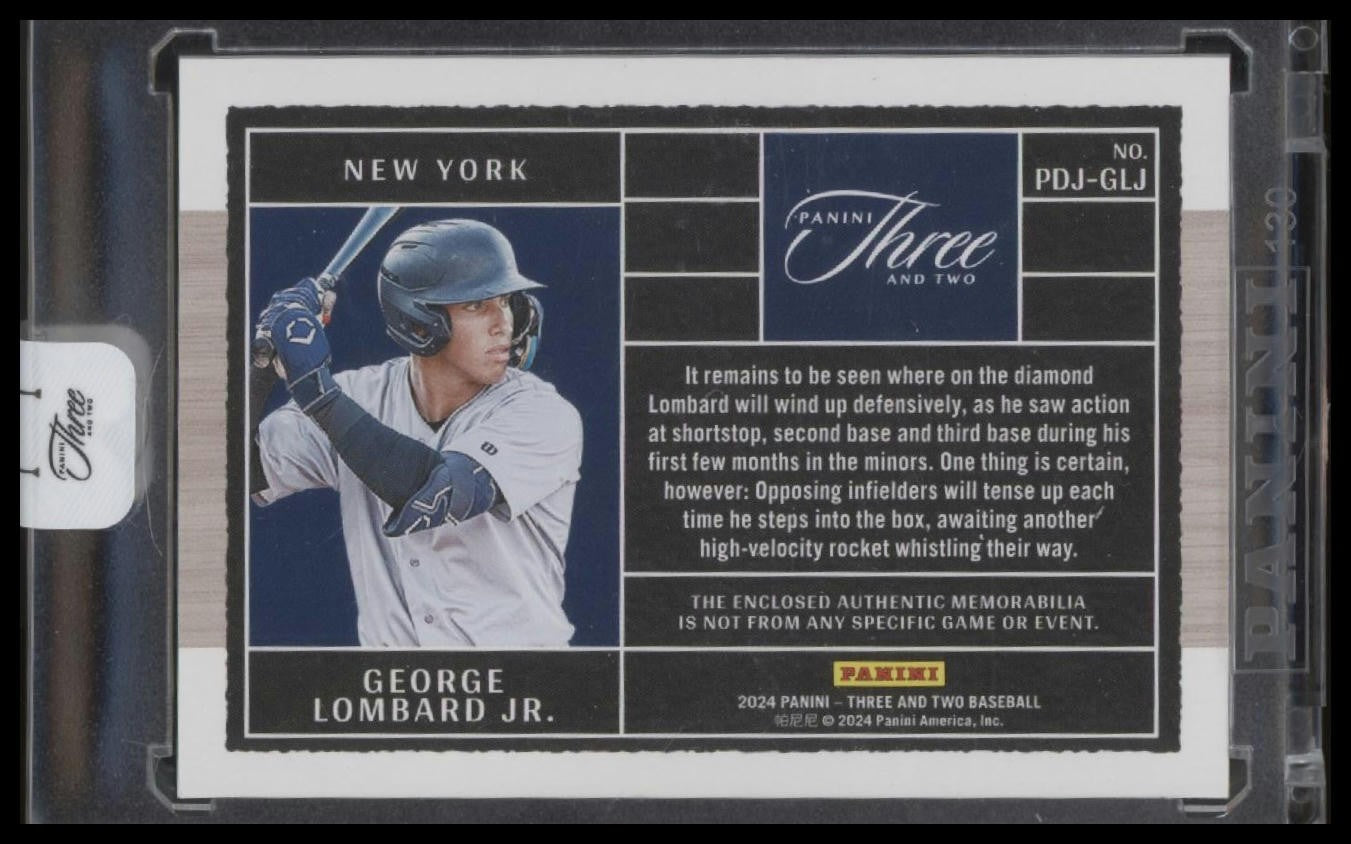 2024 Panini Three and Two George Lombard Jr Pros Dual Jersey Holo Blue #/15