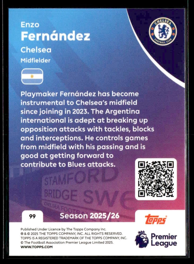 2025-26 Topps Premier League #99 Enzo Fernández