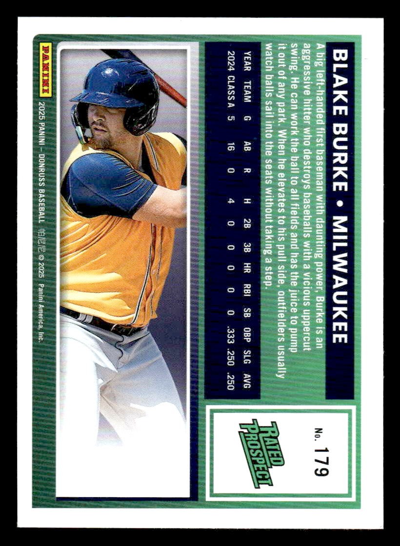 2025 Donruss #179 Blake Burke
