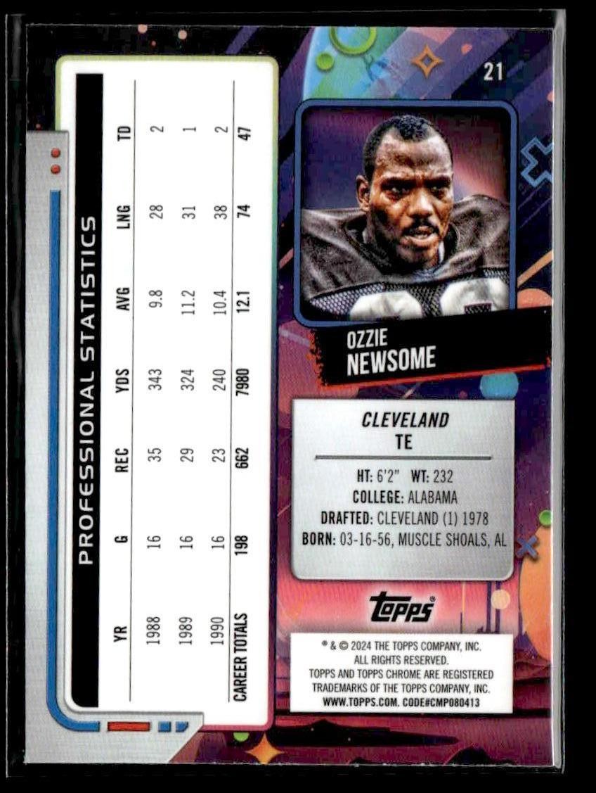 2024 Topps Chrome Cosmic #21 Ozzie Newsome