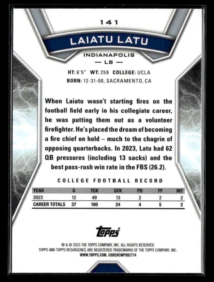 2024 Topps Resurgence #141 Laiatu Latu
