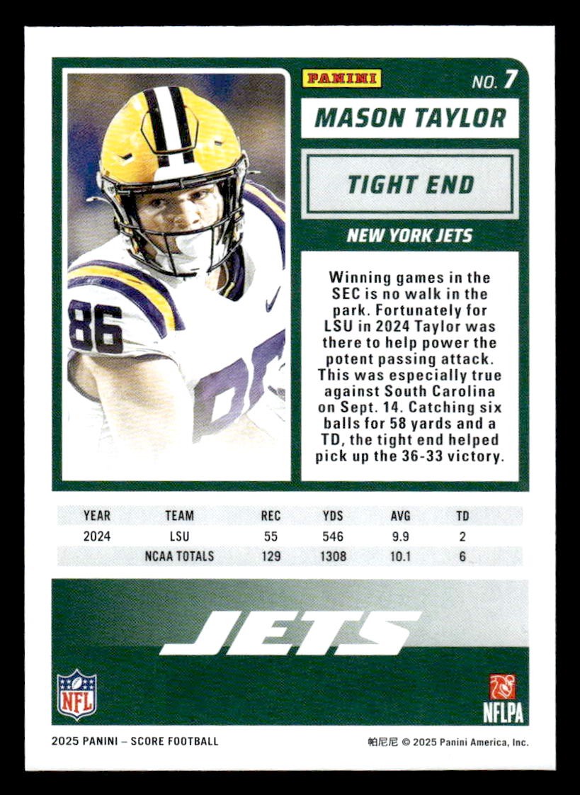 2025 Score #7 Mason Taylor
