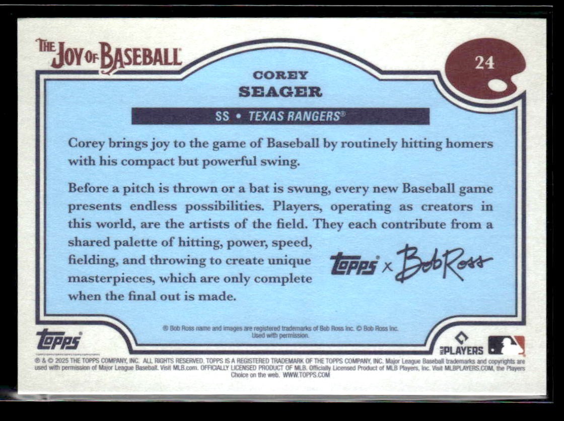 2025 Topps x Bob Ross: The Joy of Baseball #24 Corey Seager