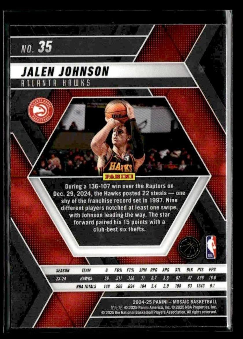 2024-25 Panini Mosaic #35 Jalen Johnson