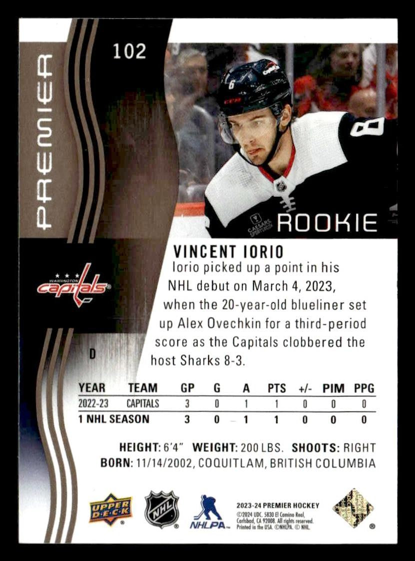 2023-24 Upper Deck Premier #102 Vincent Iorio Bronze #/199