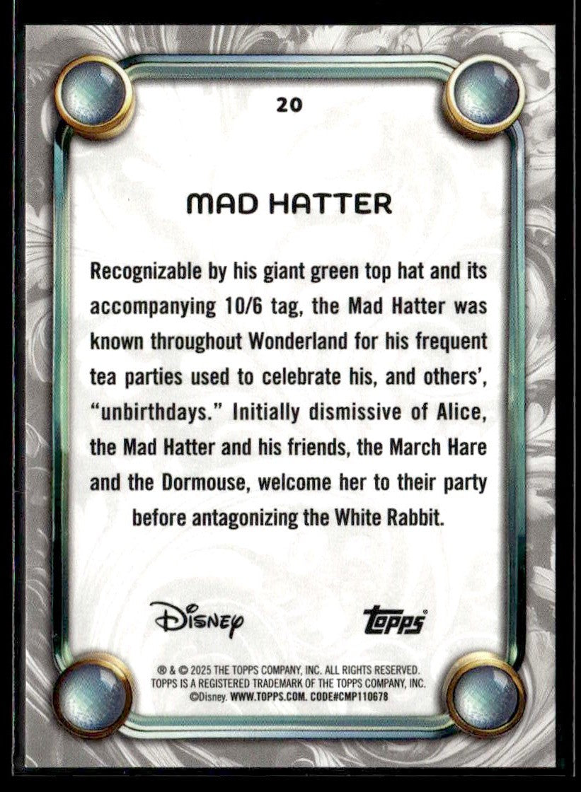 2025 Topps Disney Wonder #20 Mad Hatter