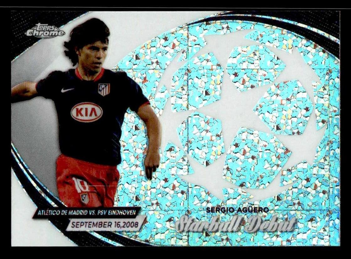 2023-24 Topps Chrome UEFA Club Competitions #SD-5 Sergio Agüero Starball Debuts