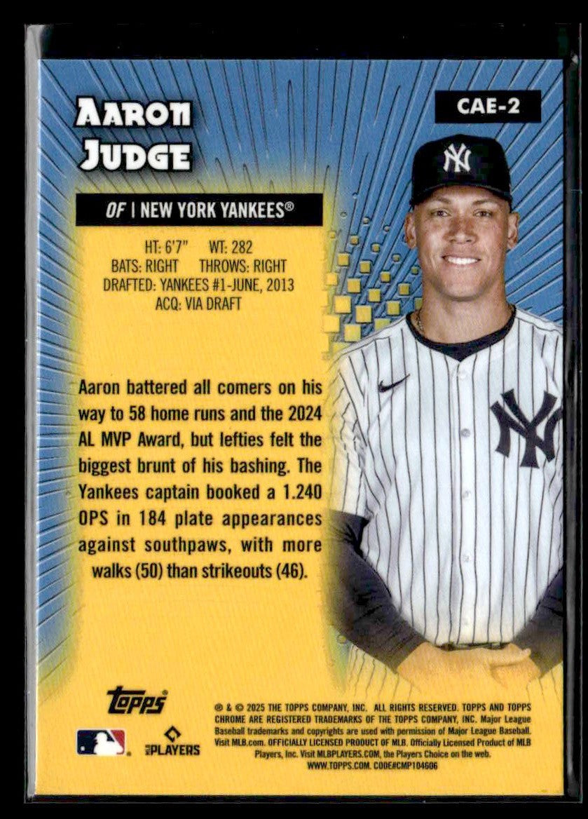 2025 Topps Chrome #CAE-2 Aaron Judge Chrome All-Etch