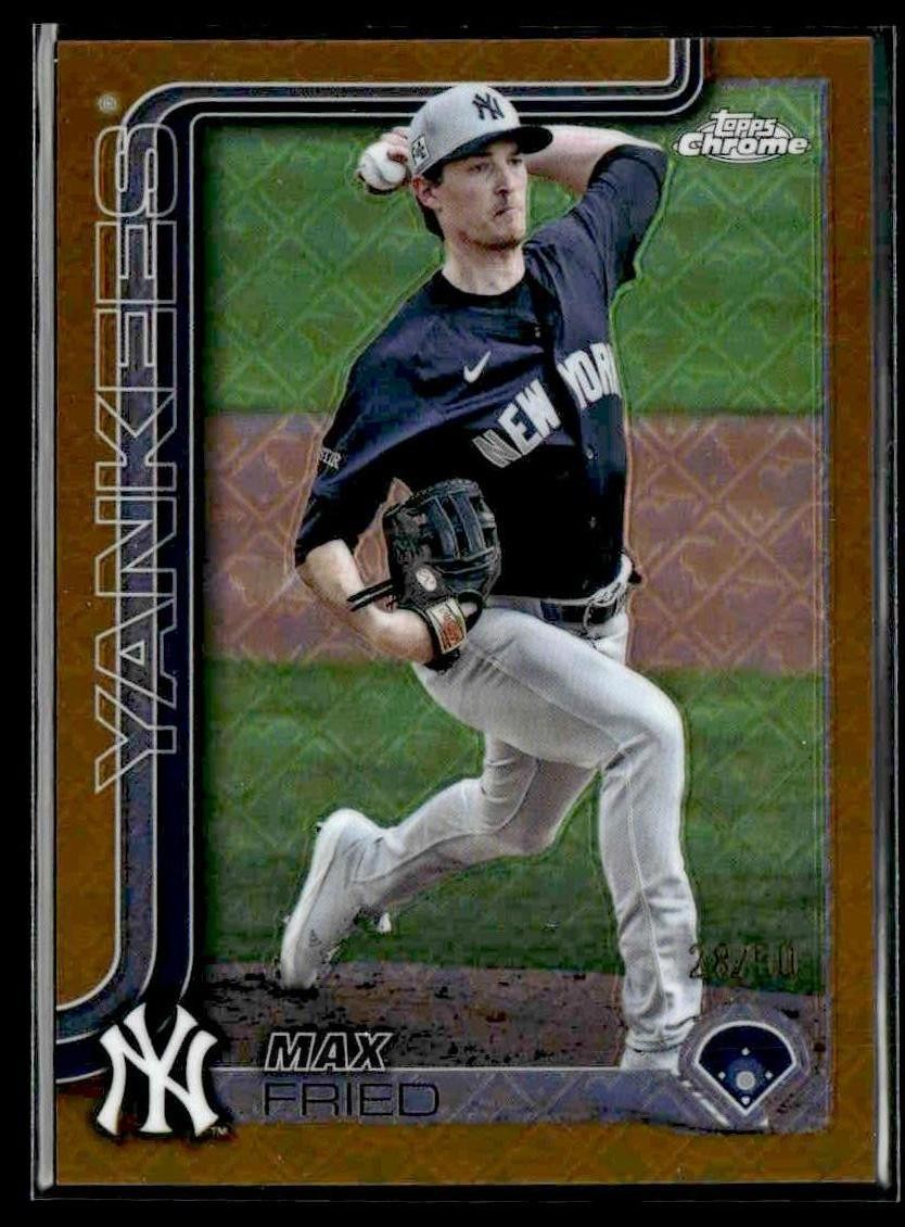 2025 Topps Chrome Logofractor Edition #39 Max Fried Gold Refractor #/50