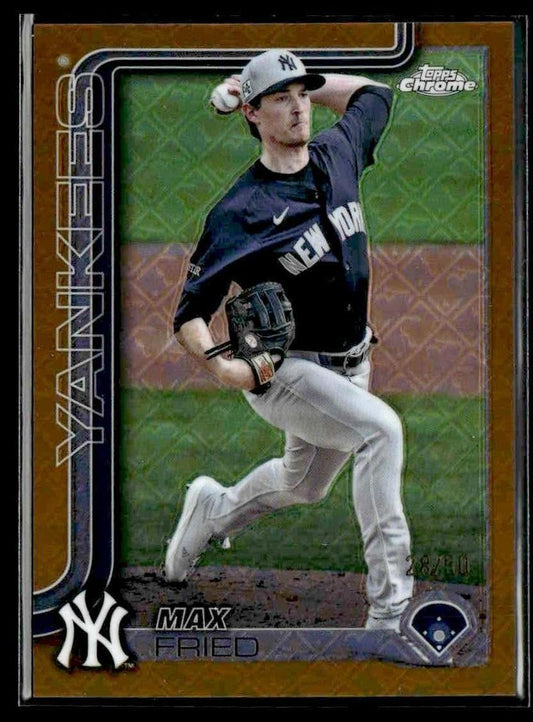2025 Topps Chrome Logofractor Edition #39 Max Fried Gold Refractor #/50