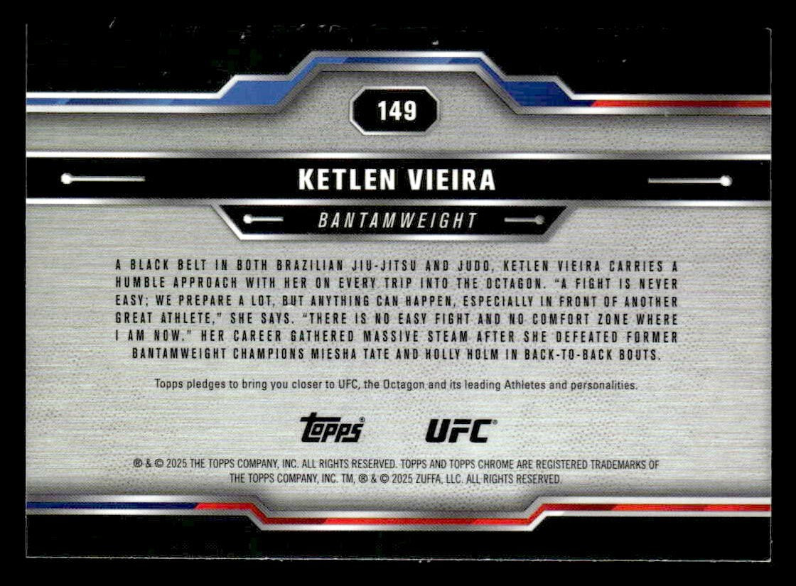 2025 Topps Chrome UFC #149 Ketlen Vieira Prism Refractor
