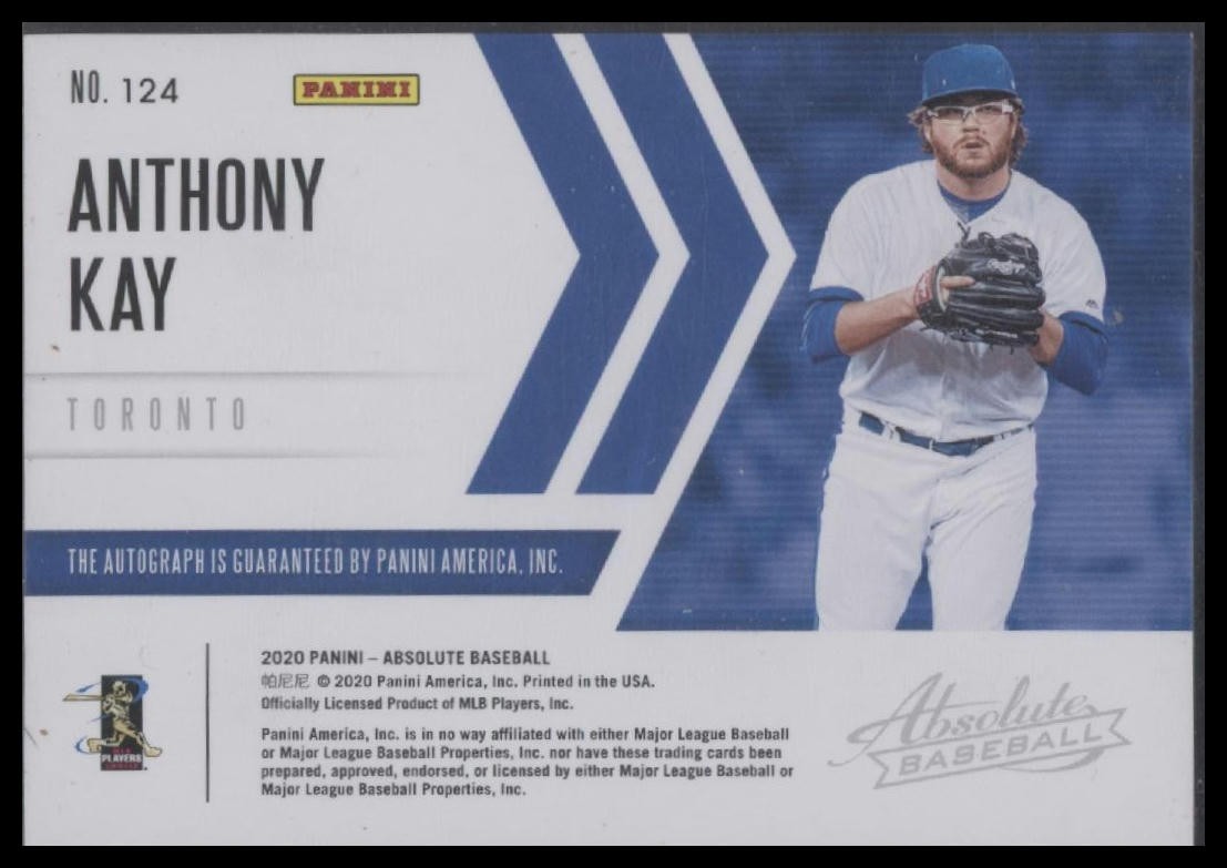 2020 Panini Absolute #124 Anthony Kay #/149