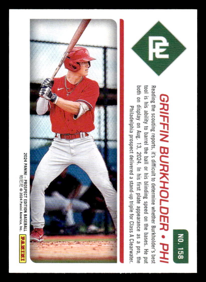 2024 Panini Prospect Edition #158 Griffin Burkholder