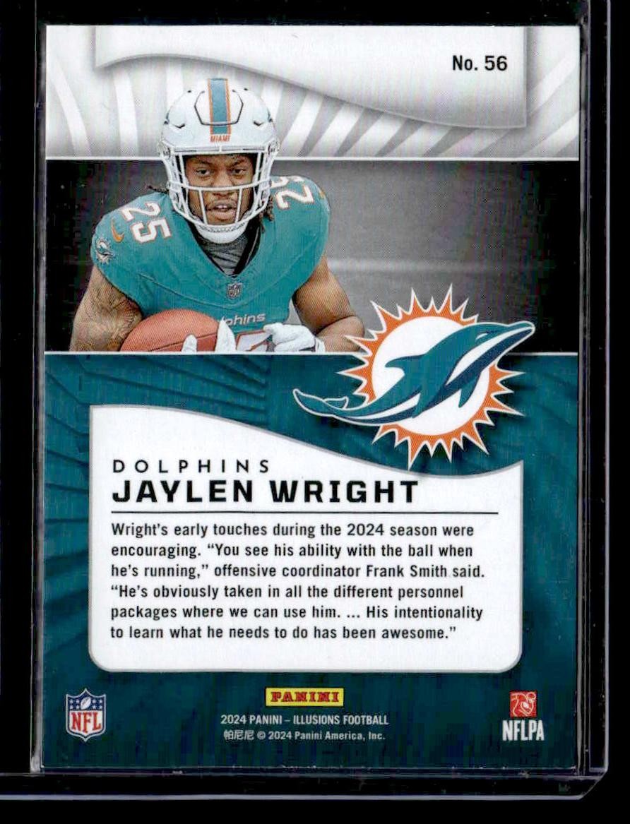 2024 Panini Illusions #56 Jaylen Wright Dots Trophy Collection