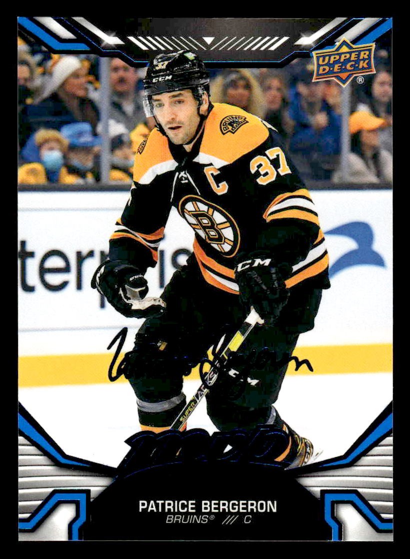 2022-23 Upper Deck MVP #109 Patrice Bergeron Blue Script